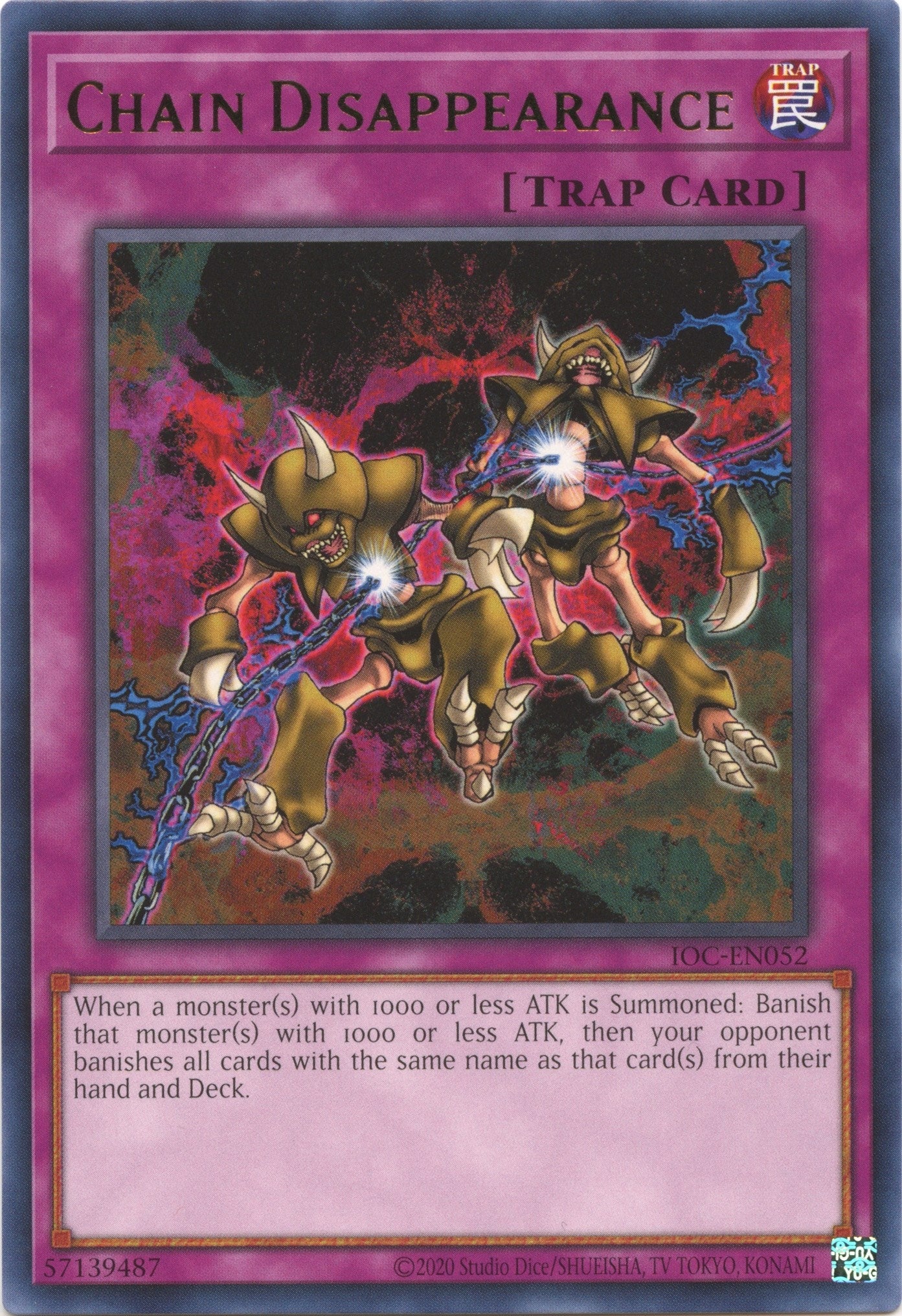 Image for Chain Disappearance (IOC-EN052) (Invasion of Chaos (25th Anniversary Edition)) - YuGiOh