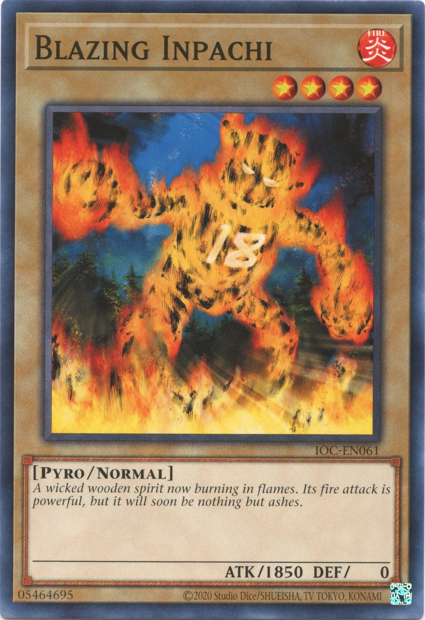 Image for Blazing Inpachi (IOC-EN061) (Invasion of Chaos (25th Anniversary Edition)) - YuGiOh