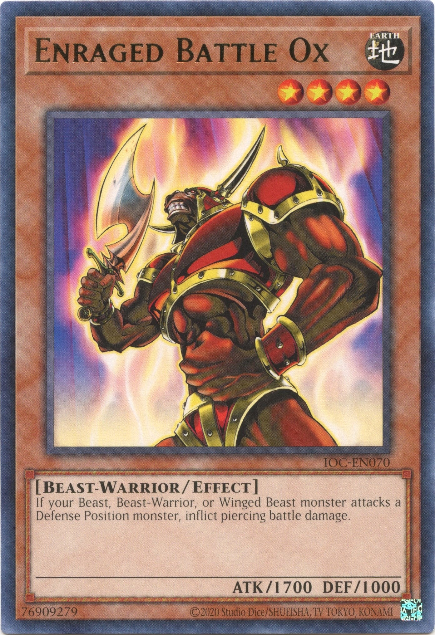 Image for Enraged Battle Ox (IOC-EN070) (Invasion of Chaos (25th Anniversary Edition)) - YuGiOh
