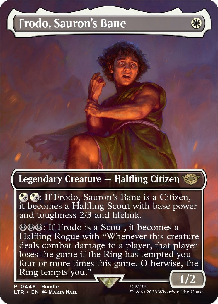 Image for Frodo, Sauron's Bane (Borderless) (LTR Bundle) (448) (Unique and Miscellaneous Promos) - Magic: The Gathering