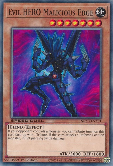Image for Evil HERO Malicious Edge (SGX3-ENA01) (SGX3) - YuGiOh