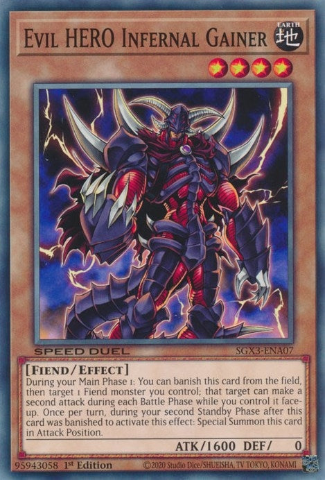 Image for Evil HERO Infernal Gainer (SGX3-ENA07) (SGX3) - YuGiOh