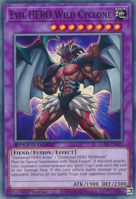 Image for Evil HERO Wild Cyclone (SGX3-ENA23) (SGX3) - YuGiOh