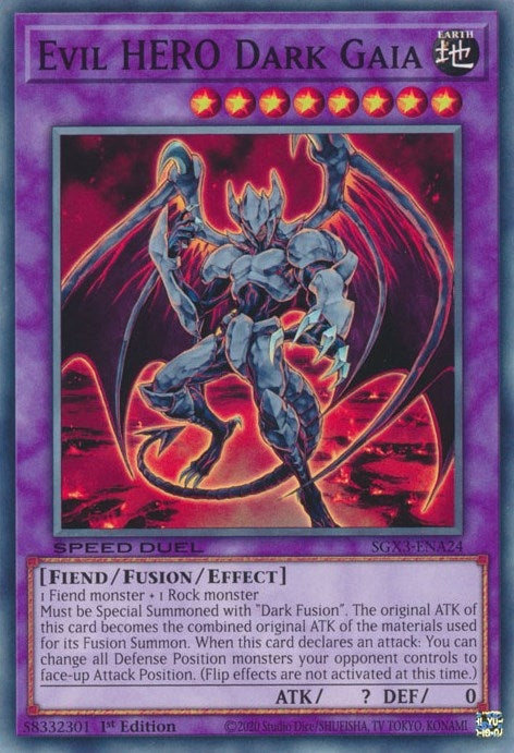 Image for Evil HERO Dark Gaia (SGX3-ENA24) (SGX3) - YuGiOh