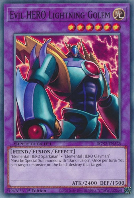 Image for Evil HERO Lightning Golem (SGX3-ENA25) (SGX3) - YuGiOh
