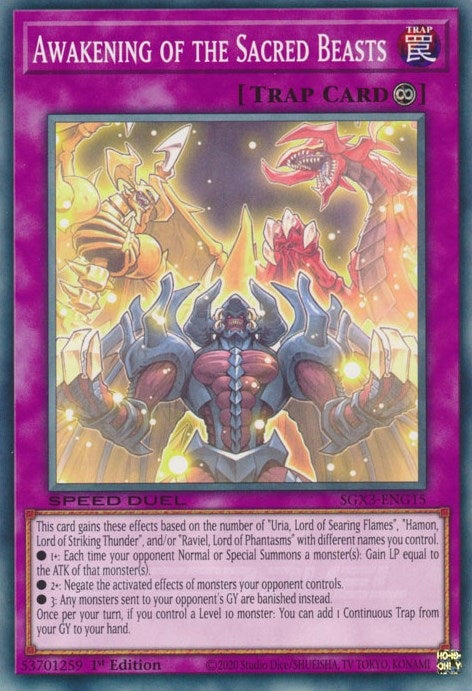 Image for Awakening of the Sacred Beasts (SGX3-ENG15) (SGX3) - YuGiOh