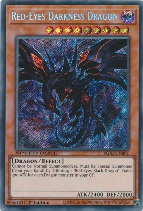 Image for Red-Eyes Darkness Dragon (Secret Rare) (SGX3-ENB01) (SGX3) - YuGiOh