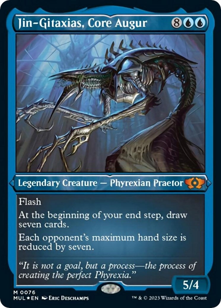 Image for Jin-Gitaxias, Core Augur (Foil Etched) (76) (March of the Machine: Multiverse Legends) - Magic: The Gathering