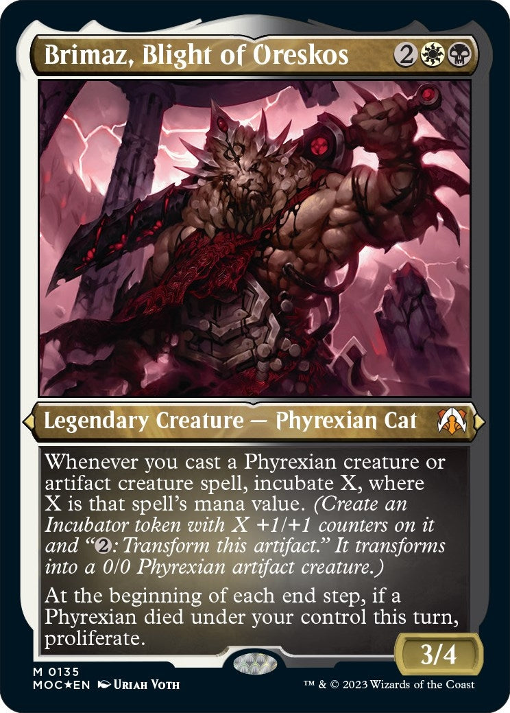 Image for Brimaz, Blight of Oreskos (Display Commander) - Thick Stock (135) (March of the Machine) - Magic: The Gathering