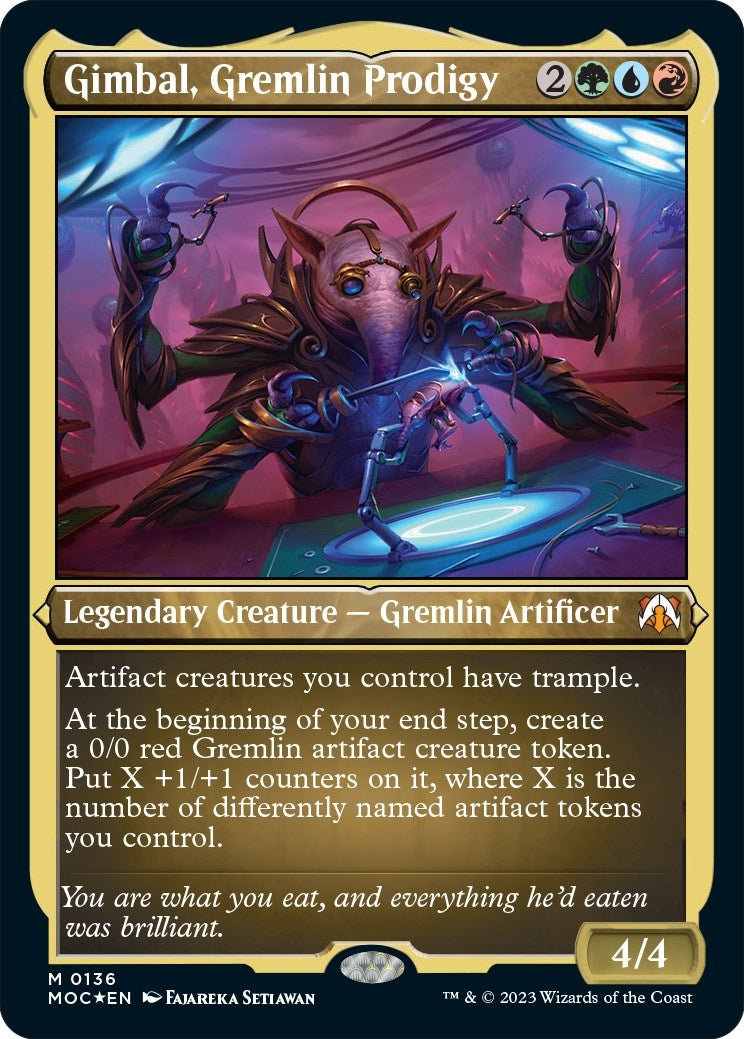 Image for Gimbal, Gremlin Prodigy (Display Commander) - Thick Stock (136) (March of the Machine) - Magic: The Gathering