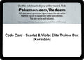 Image for Code Card - Scarlet & Violet Elite Trainer Box [Koraidon] (SVI) - Pokemon