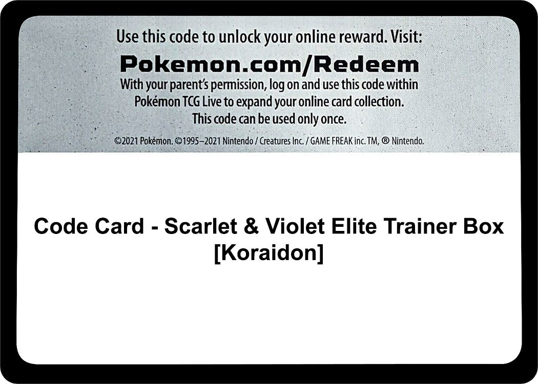 Image for Code Card - Scarlet & Violet Elite Trainer Box [Koraidon] (SVI) - Pokemon