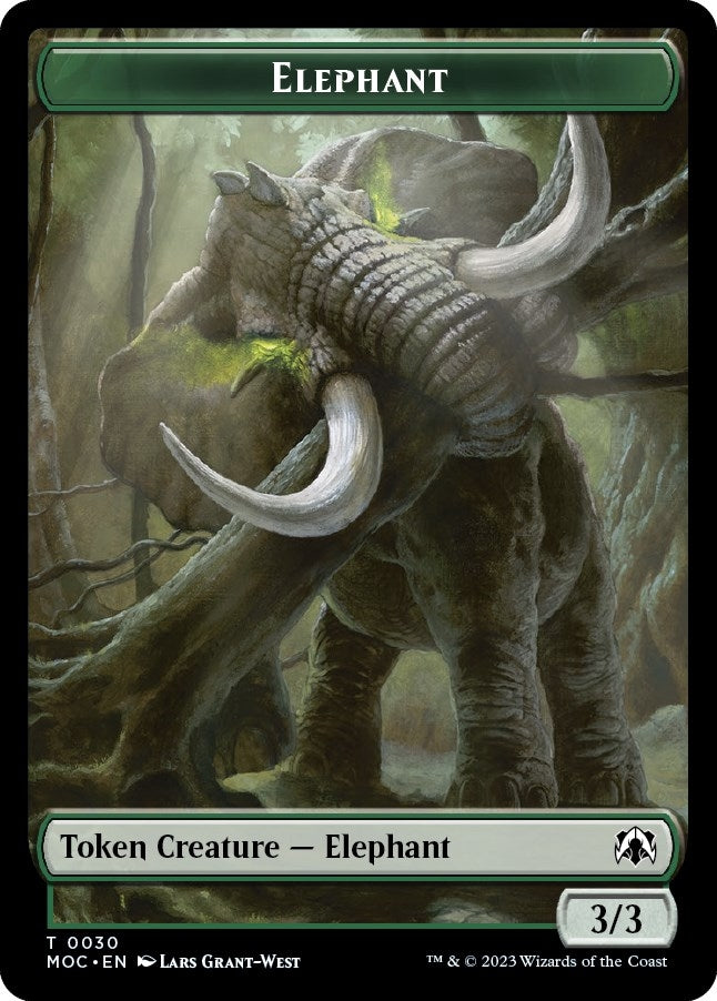 Image for Elephant // City's Blessing Double-sided Token (30 // 45) (March of the Machine) - Magic: The Gathering