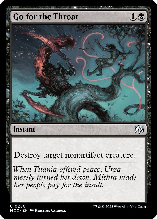 Image for Go for the Throat (250) (March of the Machine) - Magic: The Gathering
