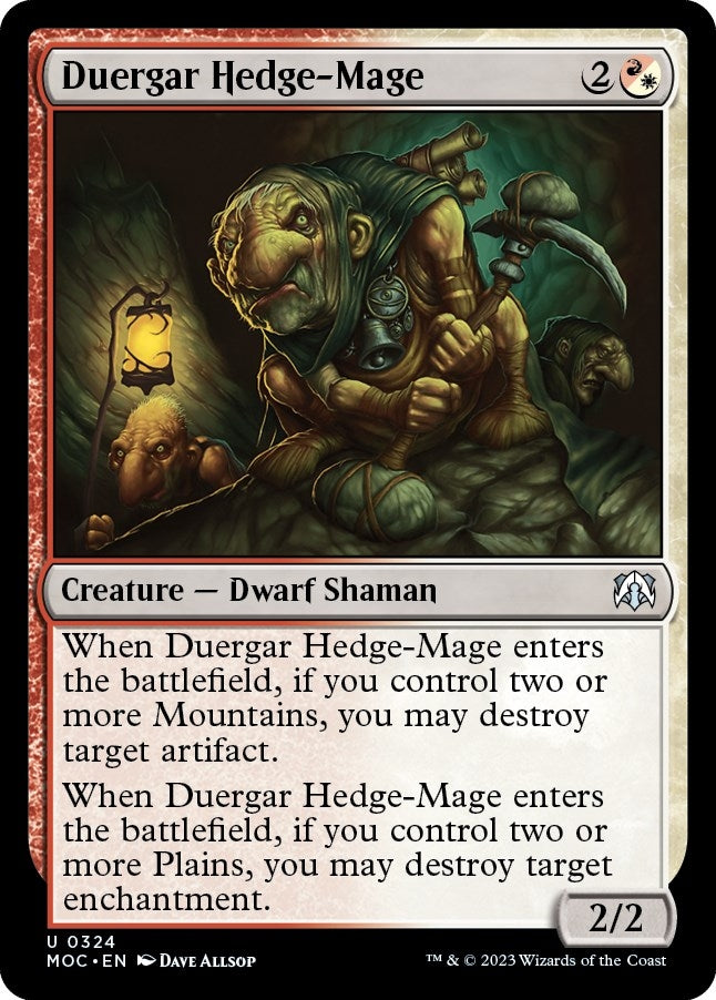 Image for Duergar Hedge-Mage (324) (March of the Machine) - Magic: The Gathering