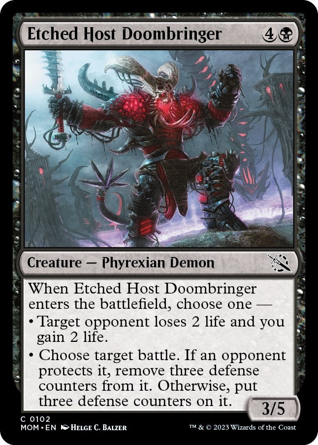Image for Etched Host Doombringer (102) (March of the Machine) - Magic: The Gathering