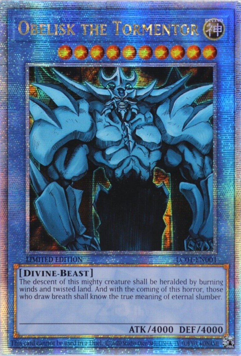 Image for Obelisk the Tormentor (Quarter Century Secret Rare) (LC01-EN001) (LC01) - YuGiOh