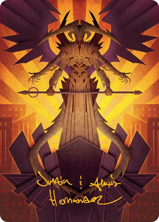 Image for Atraxa, Praetors' Voice Art Card (Gold-Stamped Signature) (77) (March of the Machine) - Magic: The Gathering