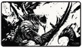 Image for March of the Machine Urabrask Black Stitched Standard Gaming Playmat for Magic: The Gathering - Playmats
