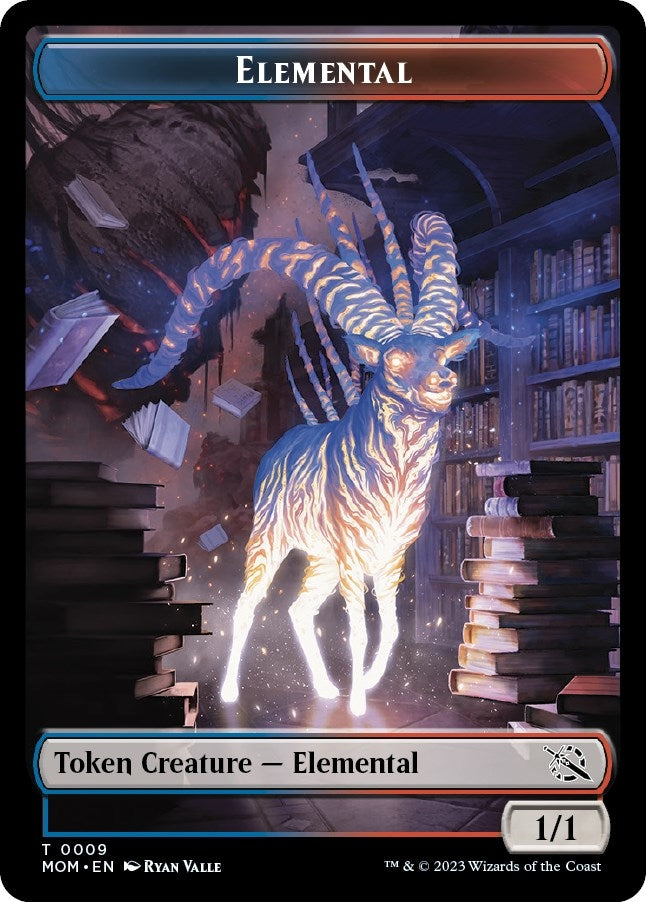 Image for Elemental (0009) // Phyrexian Hydra (0012) Double-Sided Token (9 // 12) (March of the Machine) - Magic: The Gathering