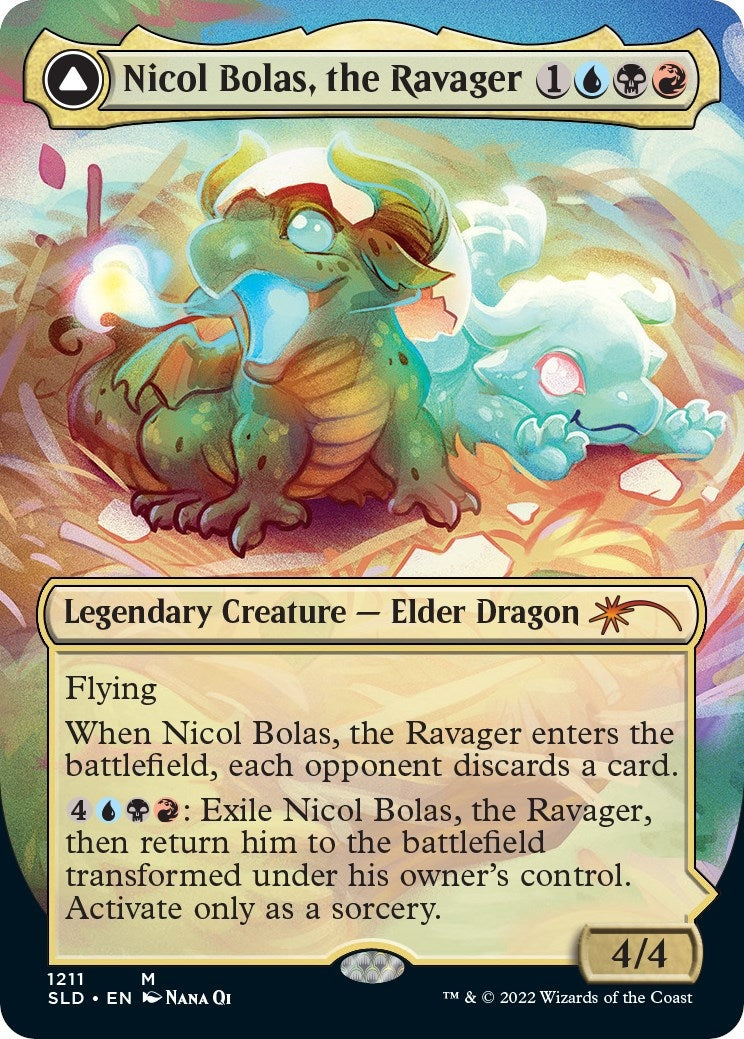 Image for Nicol Bolas, the Ravager (Display Commander) - Thick Stock (1211) (Secret Lair Drop Series) - Magic: The Gathering