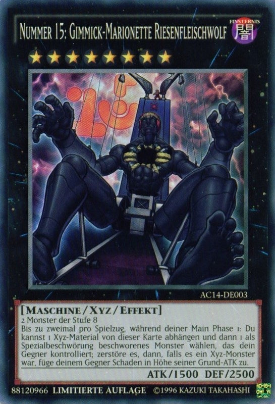 Number 15: Gimmick Puppet Giant Grinder (German) - "Nummer 15: Gimmick-Marionette Riesenfleischwolf" (AC14-DE003) (AC14)
