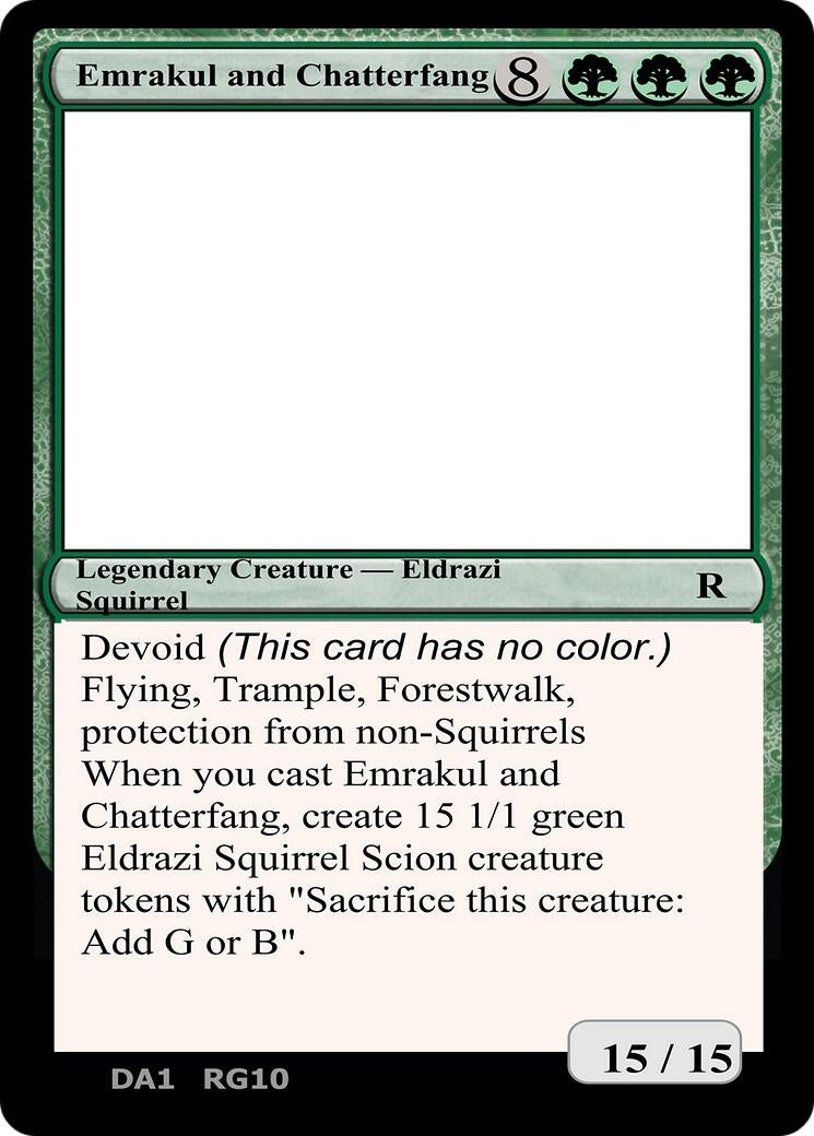 Image for Emrakul and Chatterfang (Un-Known Event Playtest Cards) - Magic: The Gathering