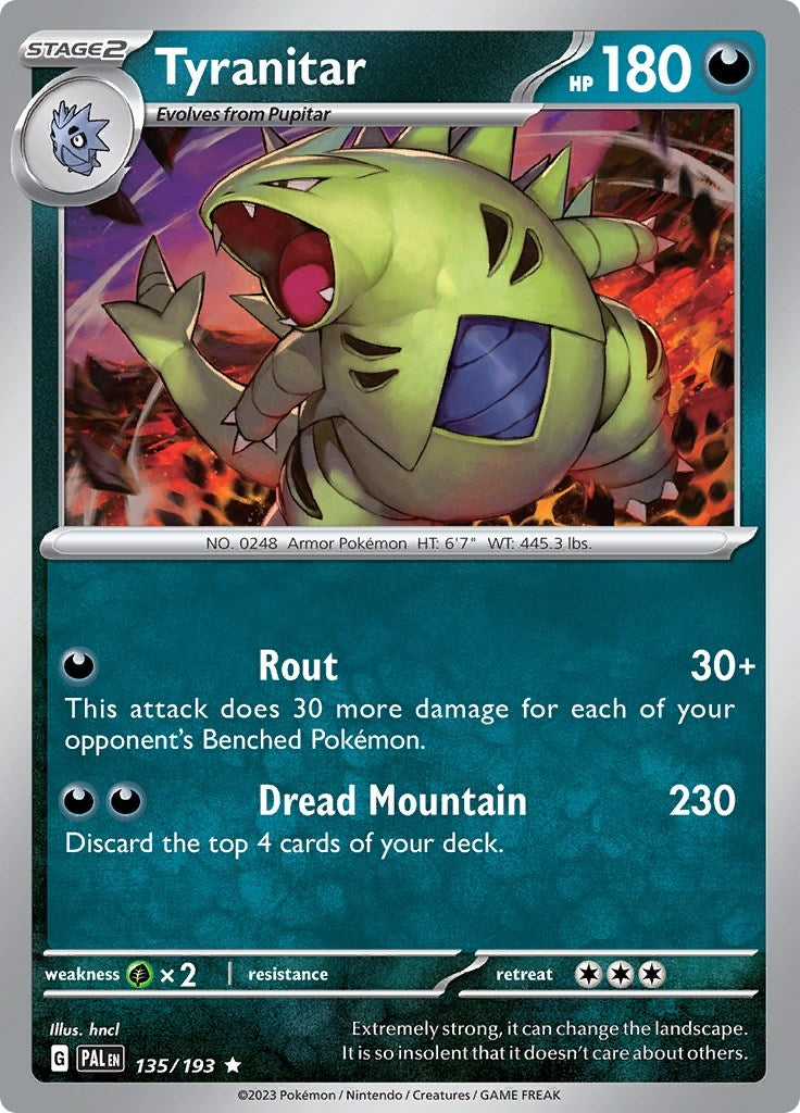 Image for Tyranitar (135/193) (PAL) - Pokemon