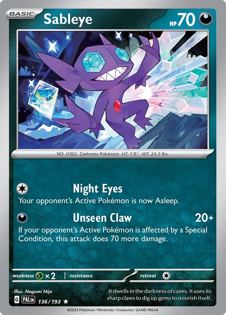 Image for Sableye (136/193) (PAL) - Pokemon