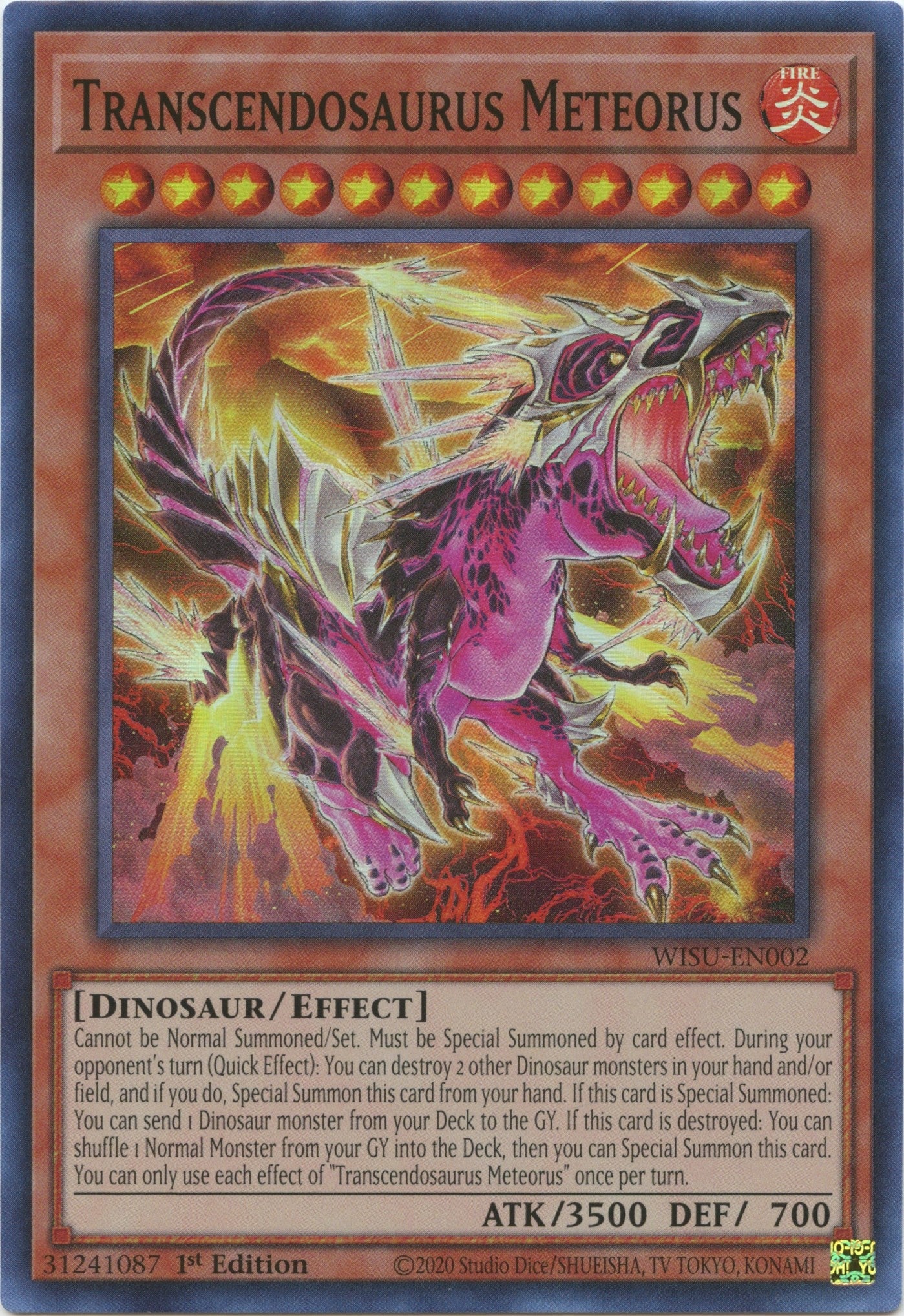 Image for Transcendosaurus Meteorus (WISU-EN002) (WISU) - YuGiOh