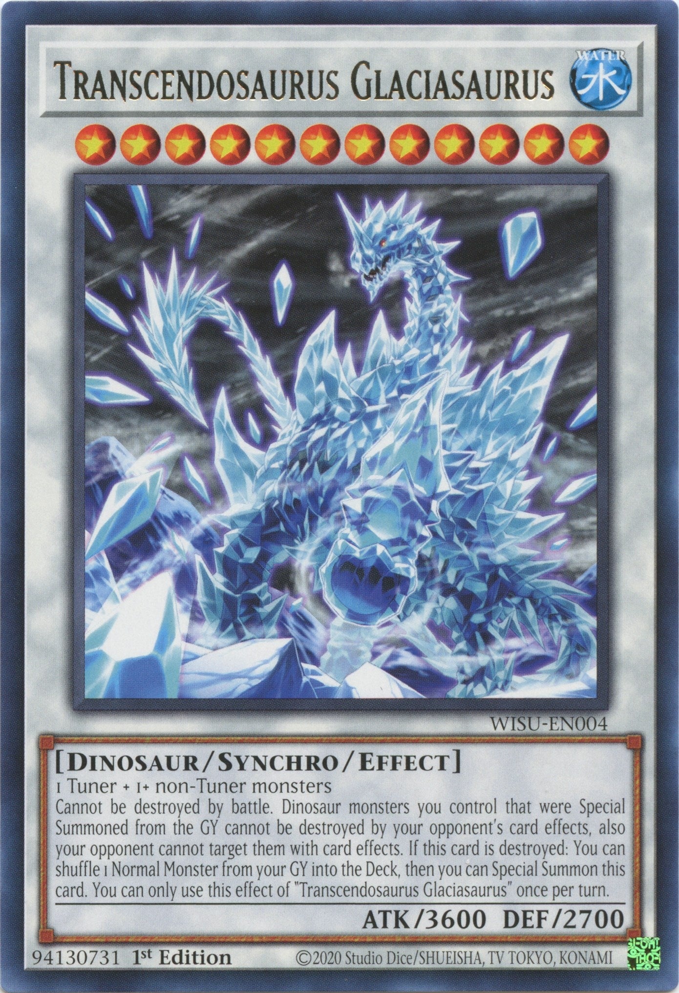 Image for Transcendosaurus Glaciasaurus (WISU-EN004) (WISU) - YuGiOh