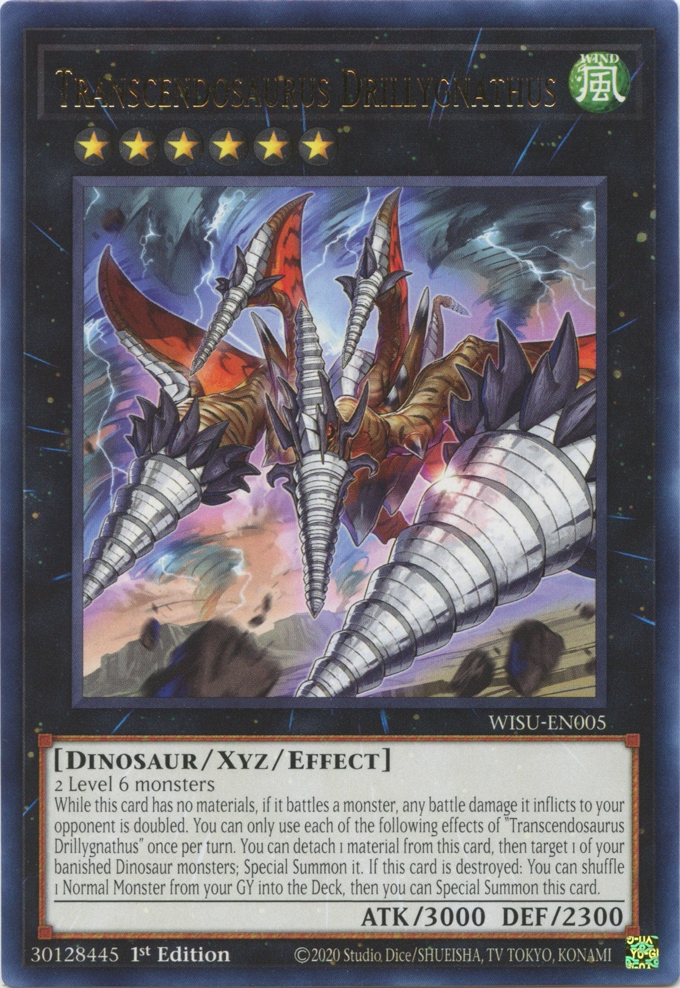 Image for Transcendosaurus Drillygnathus (WISU-EN005) (WISU) - YuGiOh