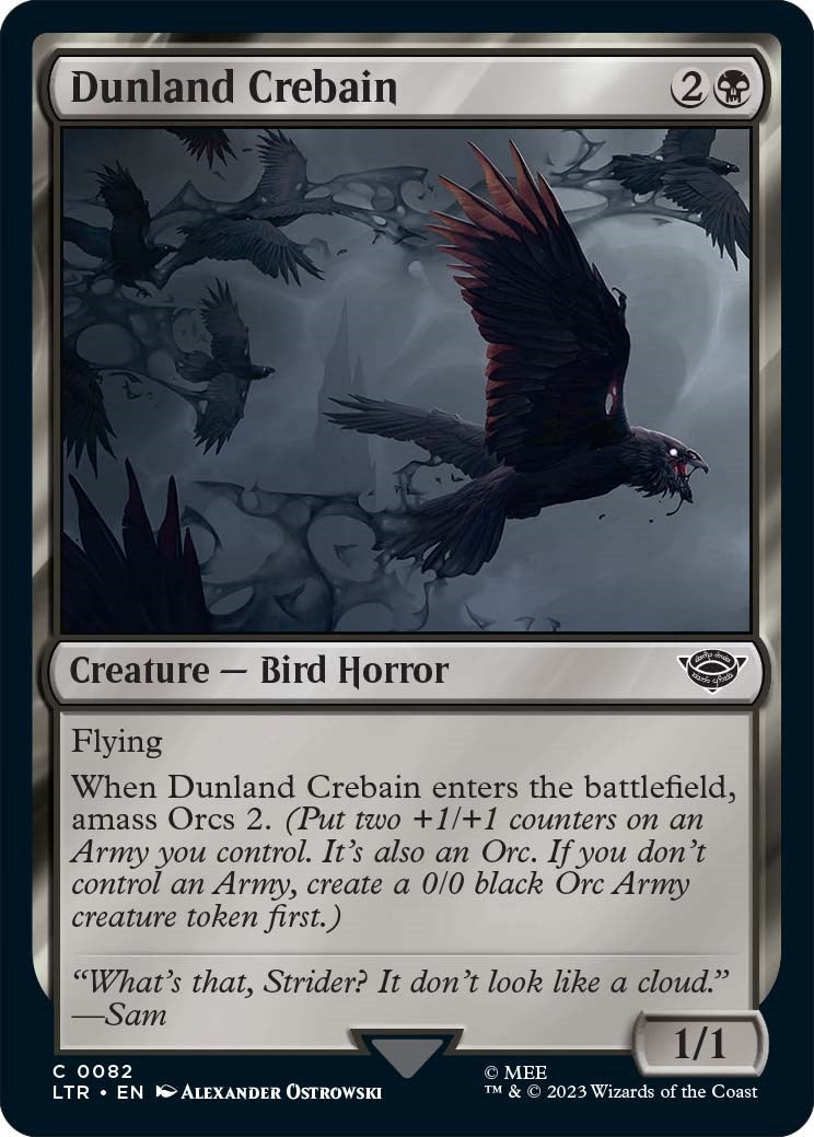 Image for Dunland Crebain (82) (Universes Beyond: The Lord of the Rings: Tales of Middle-earth) - Magic: The Gathering