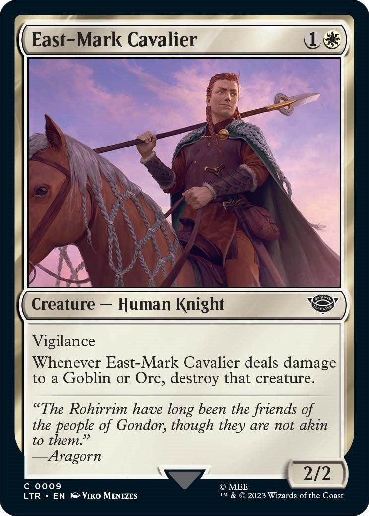 Image for East-Mark Cavalier (9) (Universes Beyond: The Lord of the Rings: Tales of Middle-earth) - Magic: The Gathering
