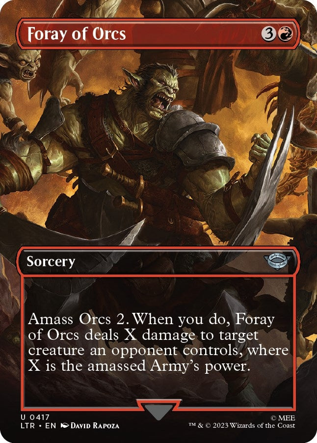 Image for Foray of Orcs (Borderless) (417) (Universes Beyond: The Lord of the Rings: Tales of Middle-earth) - Magic: The Gathering