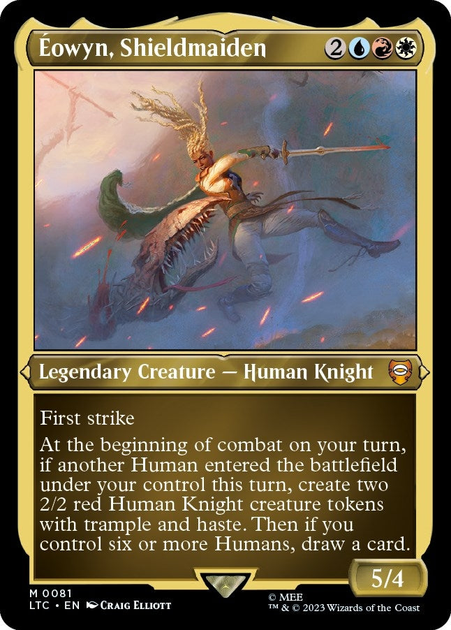 Image for Eowyn, Shieldmaiden (Display Commander) - Thick Stock (81) (The Lord of the Rings: Tales of Middle-earth) - Magic: The Gathering