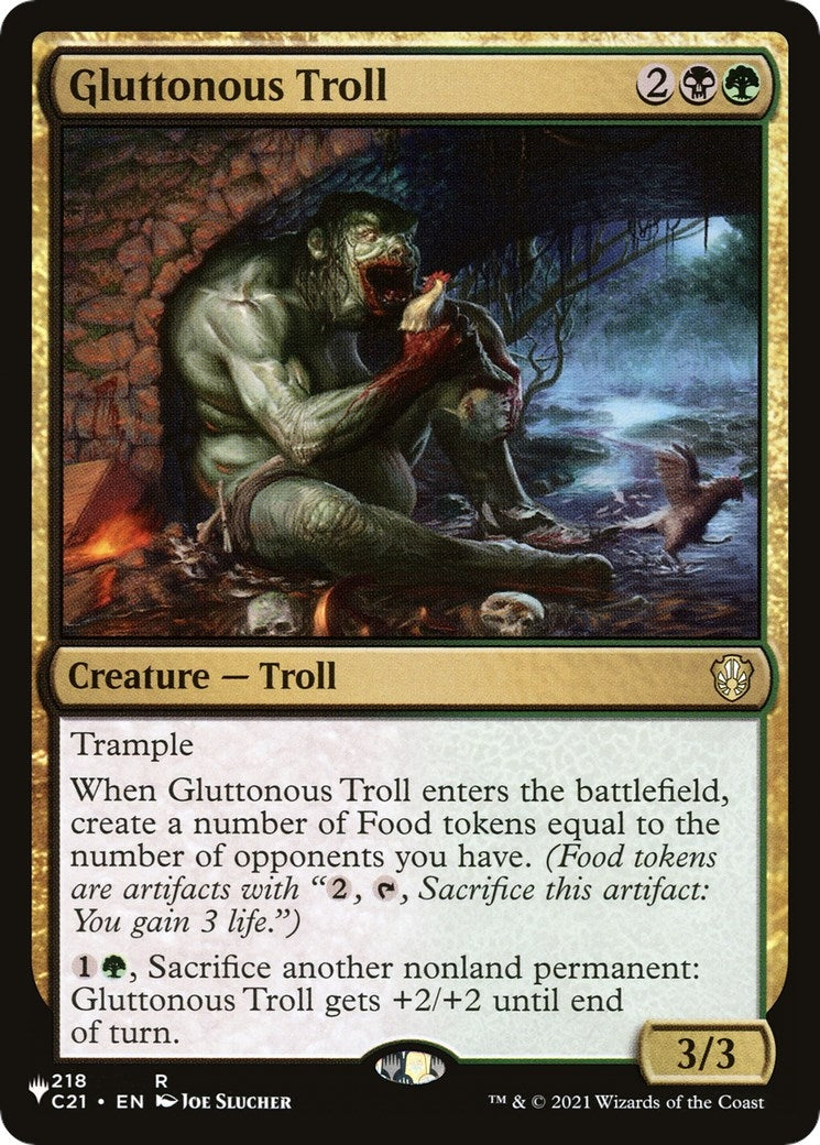 Image for Gluttonous Troll (218/081) (The List Reprints) - Magic: The Gathering