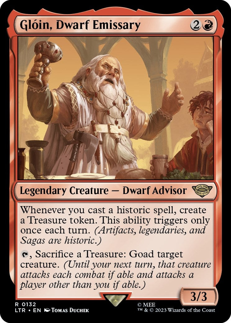 Image for Gloin, Dwarf Emissary (132) (Universes Beyond: The Lord of the Rings: Tales of Middle-earth) - Magic: The Gathering