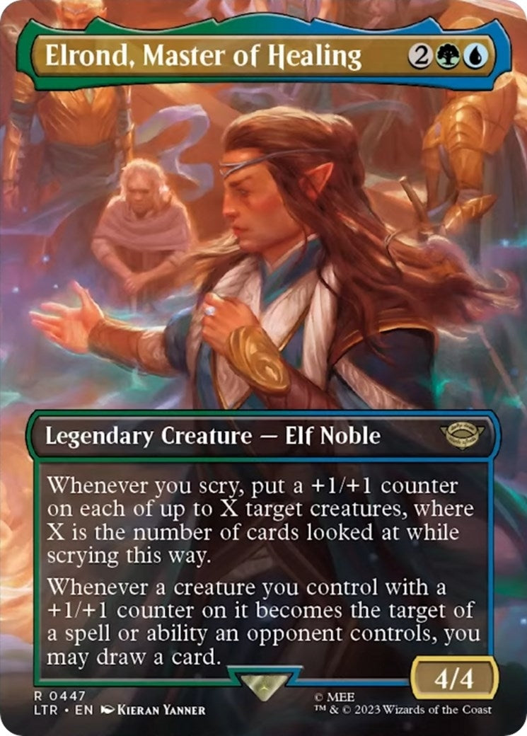 Image for Elrond, Master of Healing (Borderless) (447) (Universes Beyond: The Lord of the Rings: Tales of Middle-earth) - Magic: The Gathering