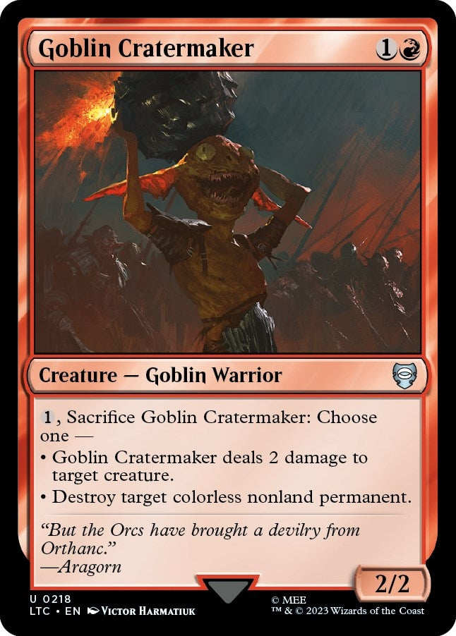 Image for Goblin Cratermaker (218) (The Lord of the Rings: Tales of Middle-earth) - Magic: The Gathering
