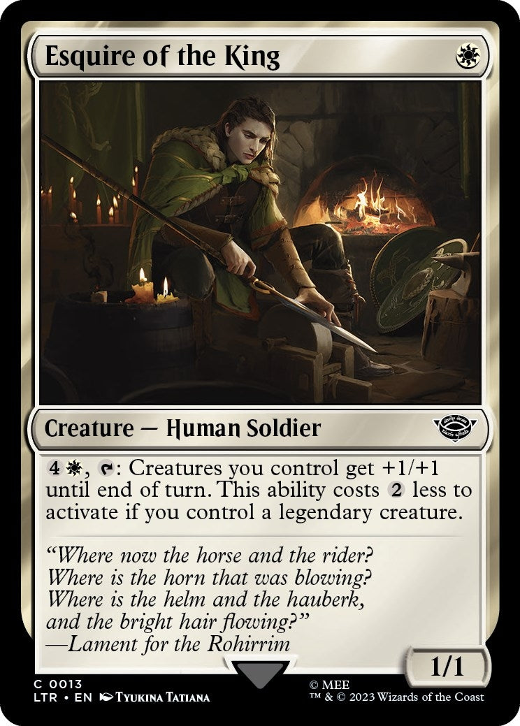 Image for Esquire of the King (13) (Universes Beyond: The Lord of the Rings: Tales of Middle-earth) - Magic: The Gathering