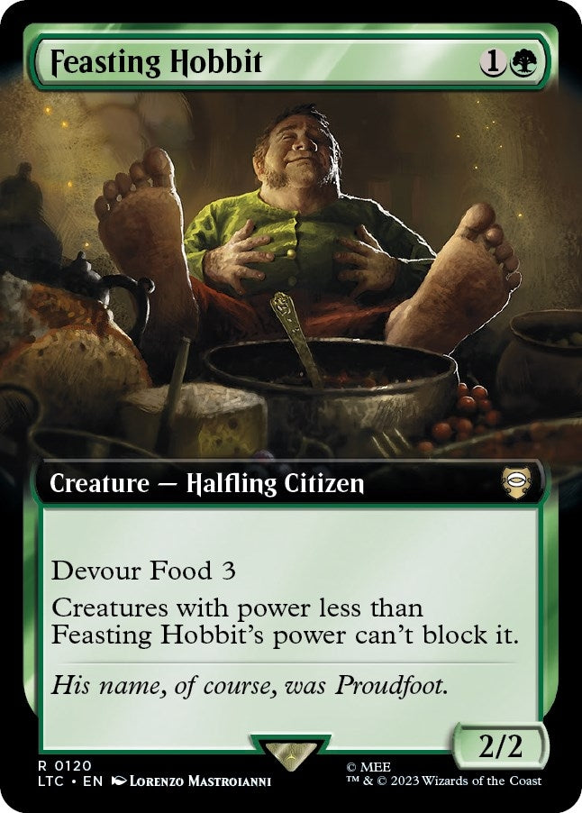 Image for Feasting Hobbit (Extended Art) (120) (The Lord of the Rings: Tales of Middle-earth) - Magic: The Gathering