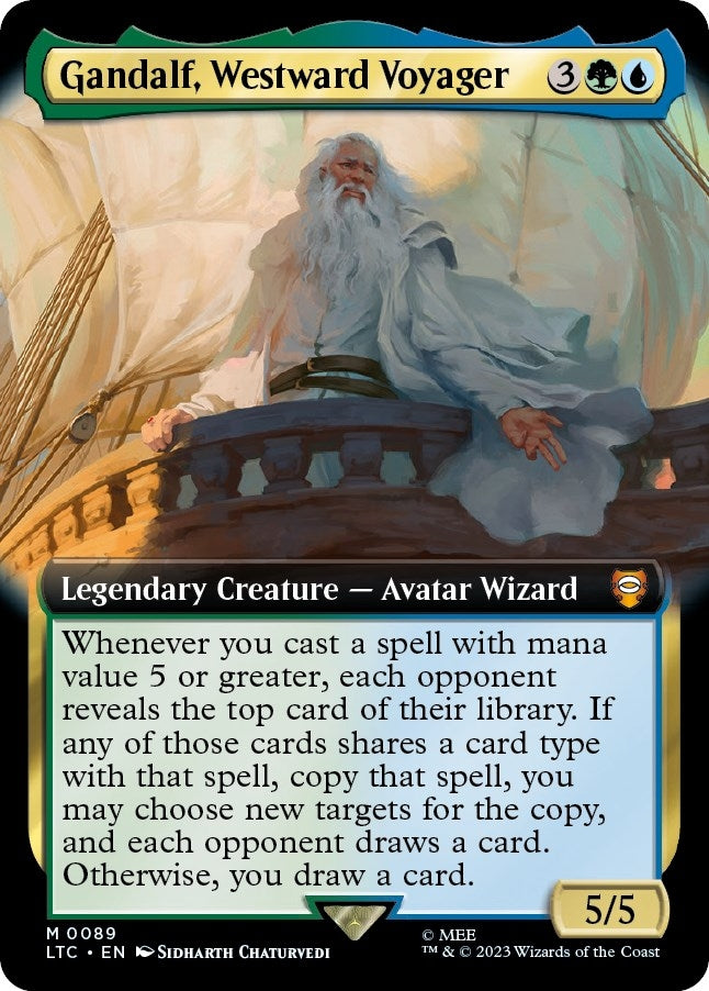 Image for Gandalf, Westward Voyager (Extended Art) (89) (The Lord of the Rings: Tales of Middle-earth) - Magic: The Gathering