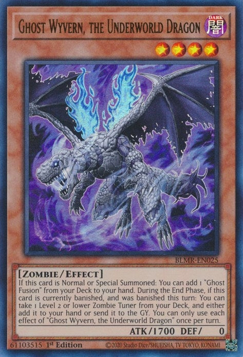 Image for Ghost Wyvern, the Underworld Dragon (BLMR-EN025) (BLMR) - YuGiOh