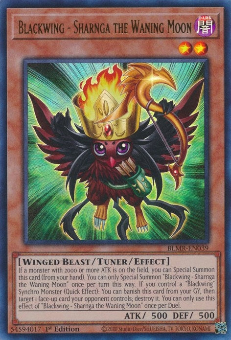 Image for Blackwing - Sharnga the Waning Moon (BLMR-EN039) (BLMR) - YuGiOh