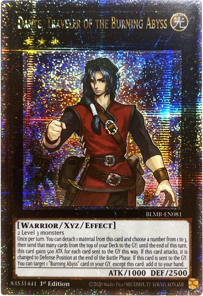 Image for Dante, Traveler of the Burning Abyss (Quarter Century Secret Rare) (BLMR-EN081) (BLMR) - YuGiOh