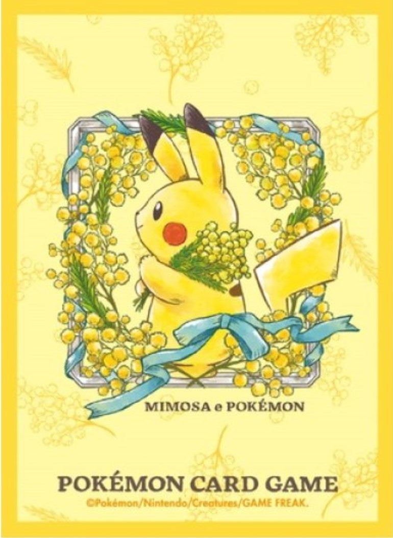 Image for Pokemon TCG: Pokemon Center Japan Exclusive Card Sleeves - Spring Mimosa & Pokemon (64-Pack) - Card Sleeves