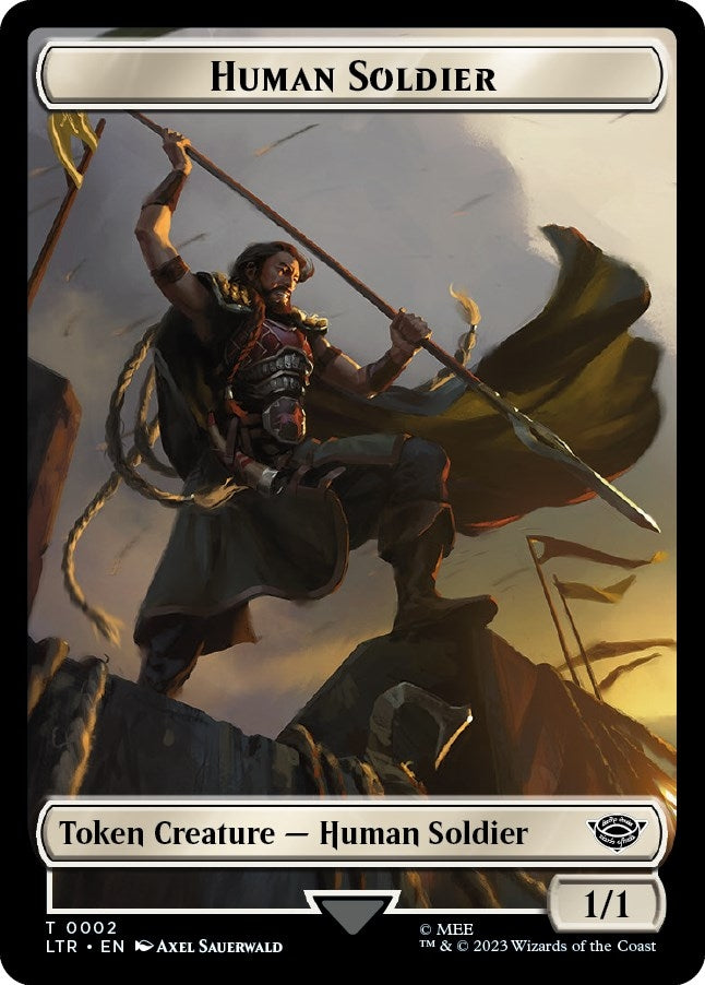 Image for Human Soldier (0002) // Food (0011) Double-Sided Token (2 // 11) (Universes Beyond: The Lord of the Rings: Tales of Middle-earth) - Magic: The Gathering