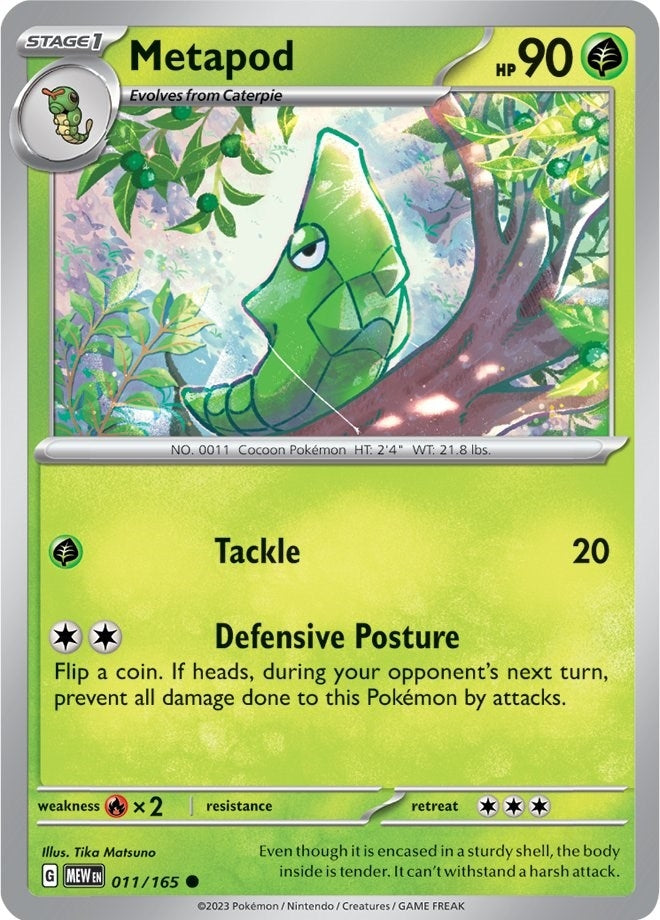 Image for Metapod (011/165) (MEW) - Pokemon