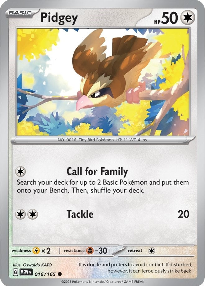 Image for Pidgey (016/165) (MEW) - Pokemon